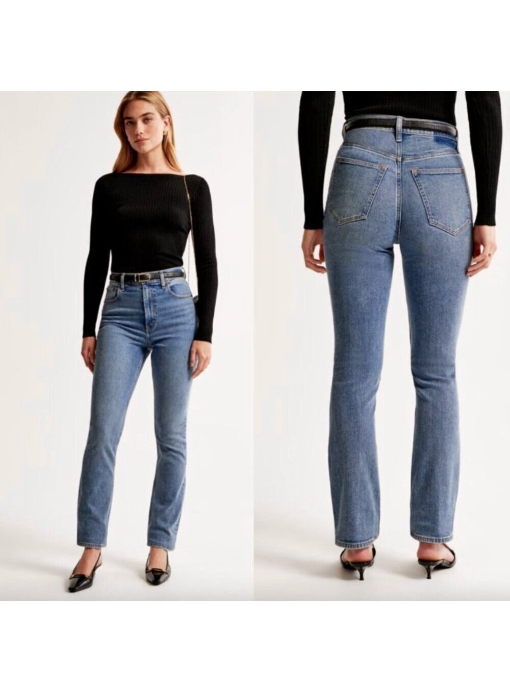 ABERCROMBIE & FITCH Women's EUC Slim Straight Ultra High Rise Jeans | Size 18
